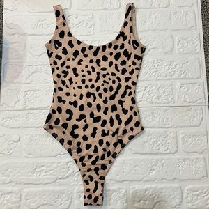 Cheetah Print Silk Bodysuit